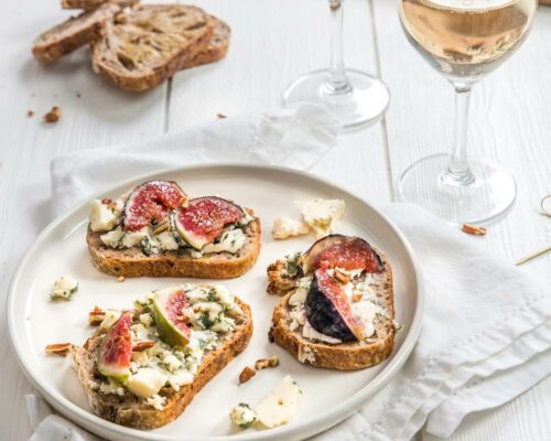 tartines de roquefort figues Vins des Côtes de Gascogne